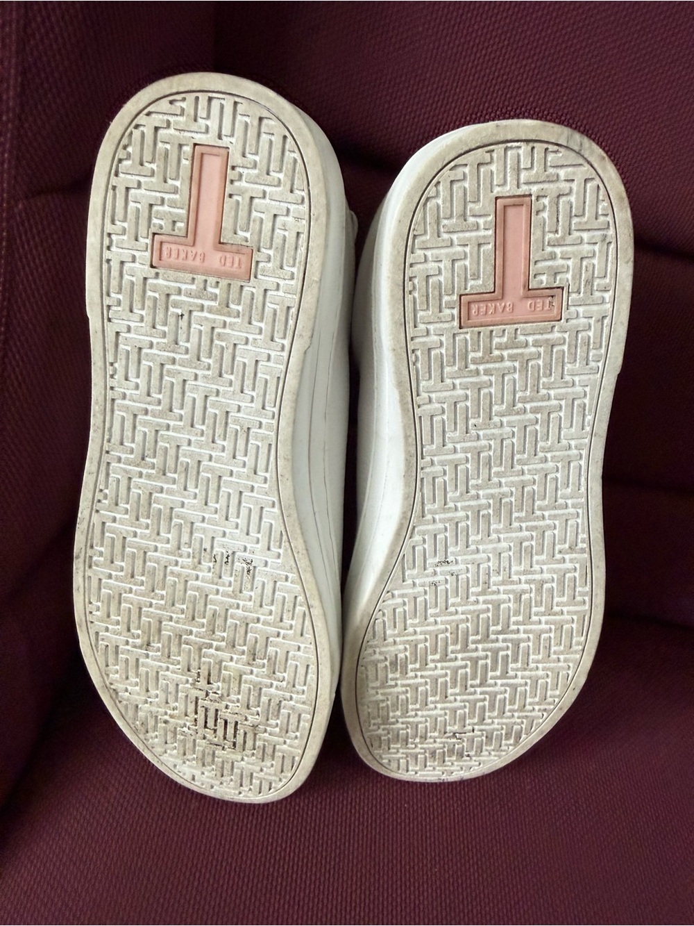 Ted Baker White Sneakers with Pink Accent - Picture 4 of 6